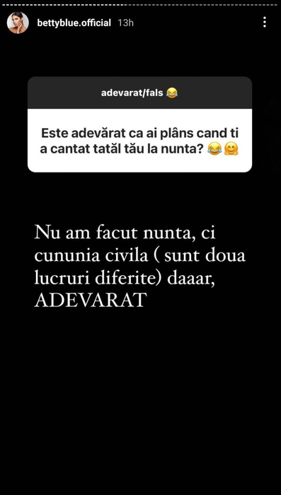 Betty a răspuns deschis la întrebări