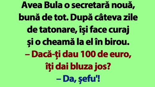 BANC | Avea Bulă o secretară nouă, bună de tot