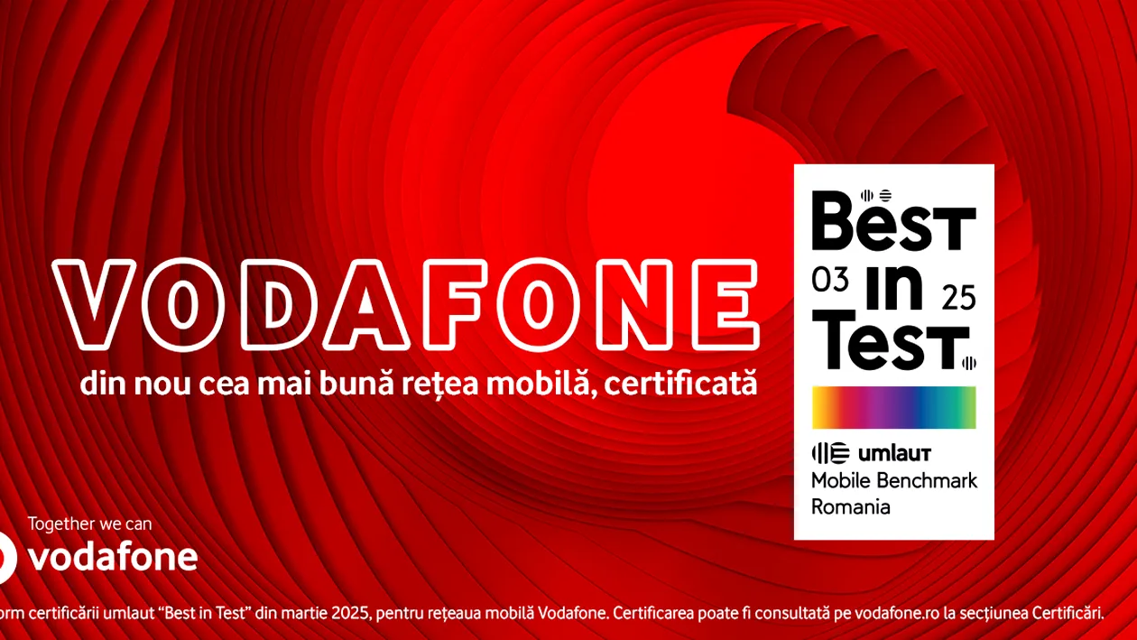 Vodafone România continuă investițiile în rețeaua mobilă și primește o nouă certificare umlaut „Best in Test”