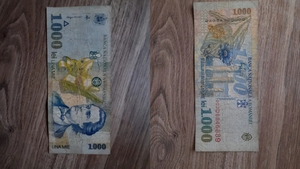 O ai acasă la părinți ori bunici? Suma ireală cu care se vinde o bancnotă de 1000 de lei vechi din 1998, cu chipul lui Mihai Eminescu
