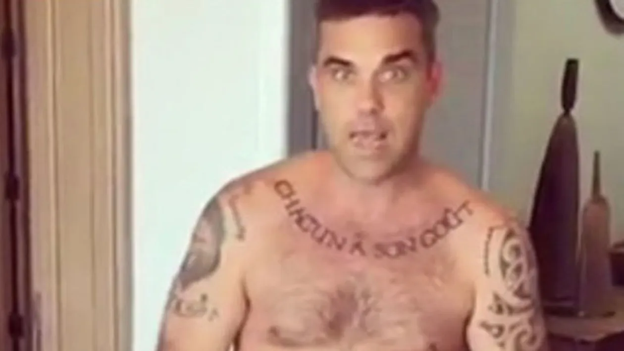 ROBBIE WILLIAMS, gol puşcă pe internet! Soţia lui a publicat imaginile: ”Îţi atârnă... ”