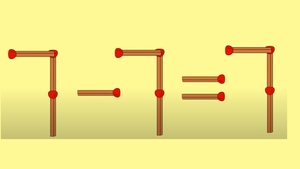TEST de inteligență cu chibrituri | Mutați un singur băț pentru a corecta 7 - 7 = 7