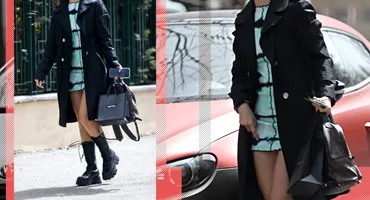 Mira a LEVI(tat) în drum spre salon! Afară-i vopsit gardul, înăuntru-i leopardul? Gândurile par să fi pus stăpânire pe artistă …