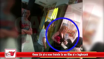 S-a speriat lumea cand a vazut-o langa un tinerel! Oana Lis si-a scos fratele la un film si-o inghetata!