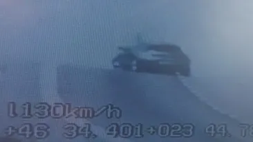 O maşină cu 236 km/h a intrat în parapeţi pe A3! Cum a explicat şoferul incidentul