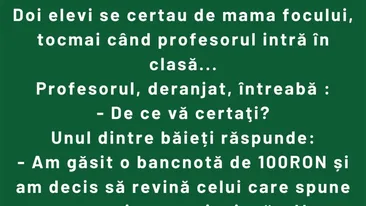 BANC | Elevii, profesorul și bancnota de 100 RON