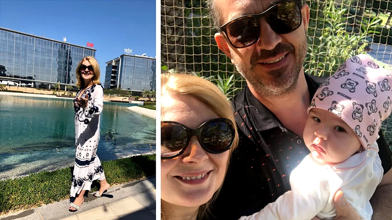 POZE EXCLUSIVE. Alessandra Stoicescu, vacanță de lux în Dubai împreună cu fiica și soțul său