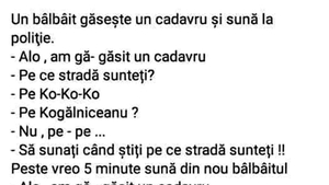 BANC | Un bâlbâit găsește un cadavru și sună la Poliție