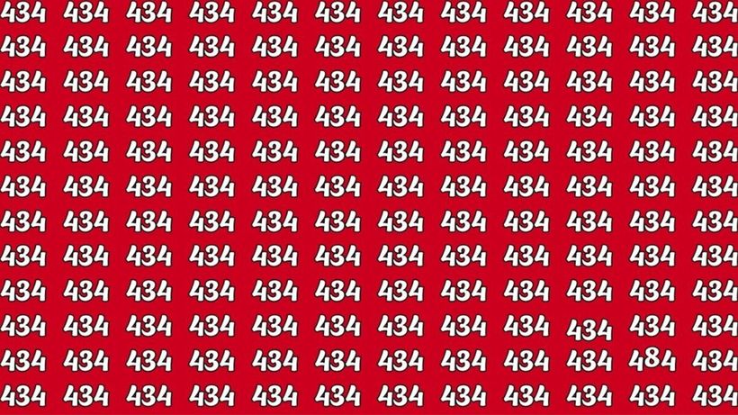 TEST IQ | Nu toate numerele din imagine sunt 434. Găsiți-l pe cel diferit!