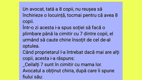 BANC | Un avocat, tată al 8 copii, nu reușea să închirieze o locuință