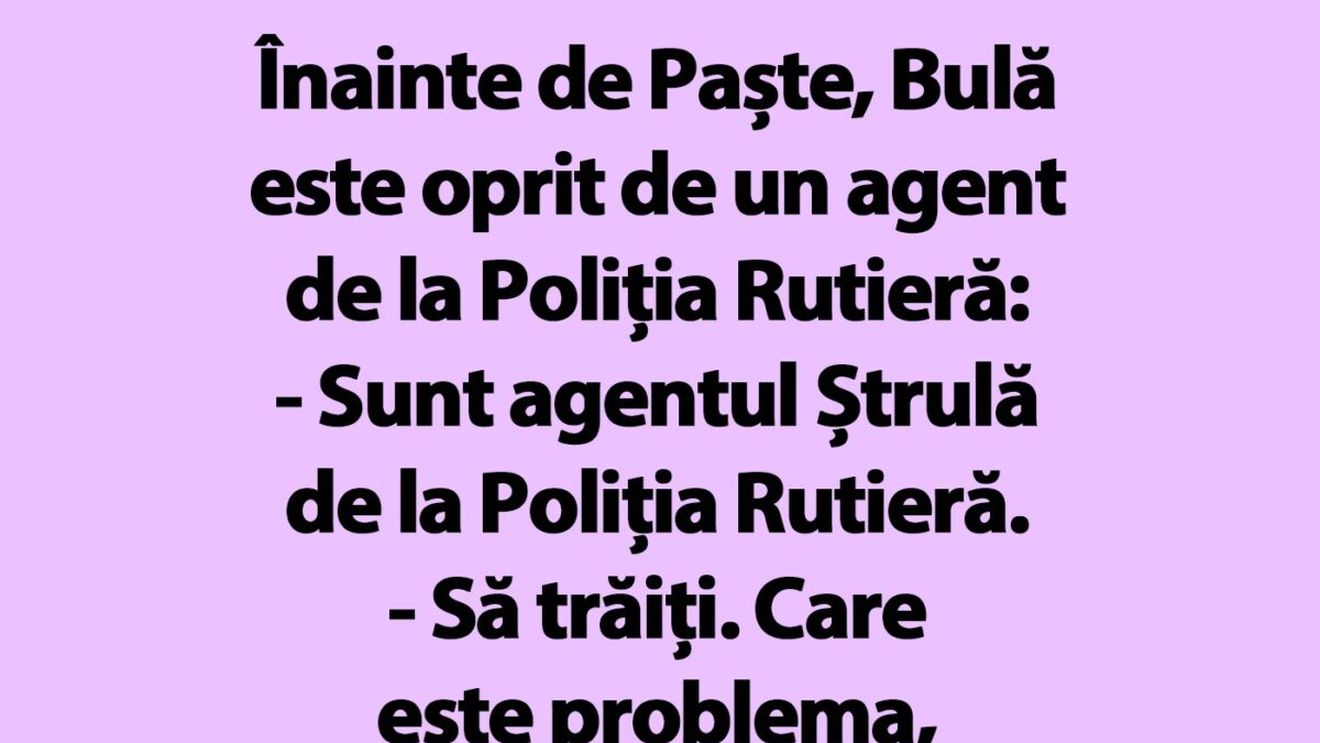 BANC | Înainte de Paște, Bulă e oprit de poliție: "Am jumătate de miel în portbagaj"