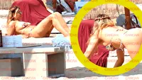 Lora, show incendiar pe plajă, la 43 de ani! Costumul de baie minuscul, poziţii provocatoare şi...