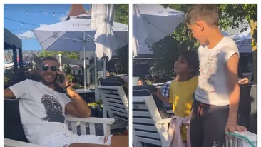 Reacția savuroasă a lui Culiță Sterp, atunci când s-a trezit la terasă cu 4 copii lângă el. Ce i-au spus micuții, în fața iubitei sale