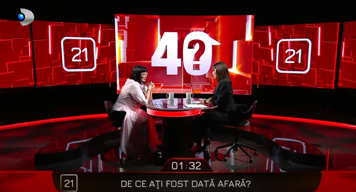 Ozana Barabancea, la emisiunea 40 de întrebări, cu Denise Rifai/ Sursa foto: Captură Kanal D
