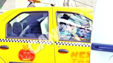 Actrita a fost un zambet tot drumul! Cristina Stamate i-a facut ochi dulci unui taximetrist