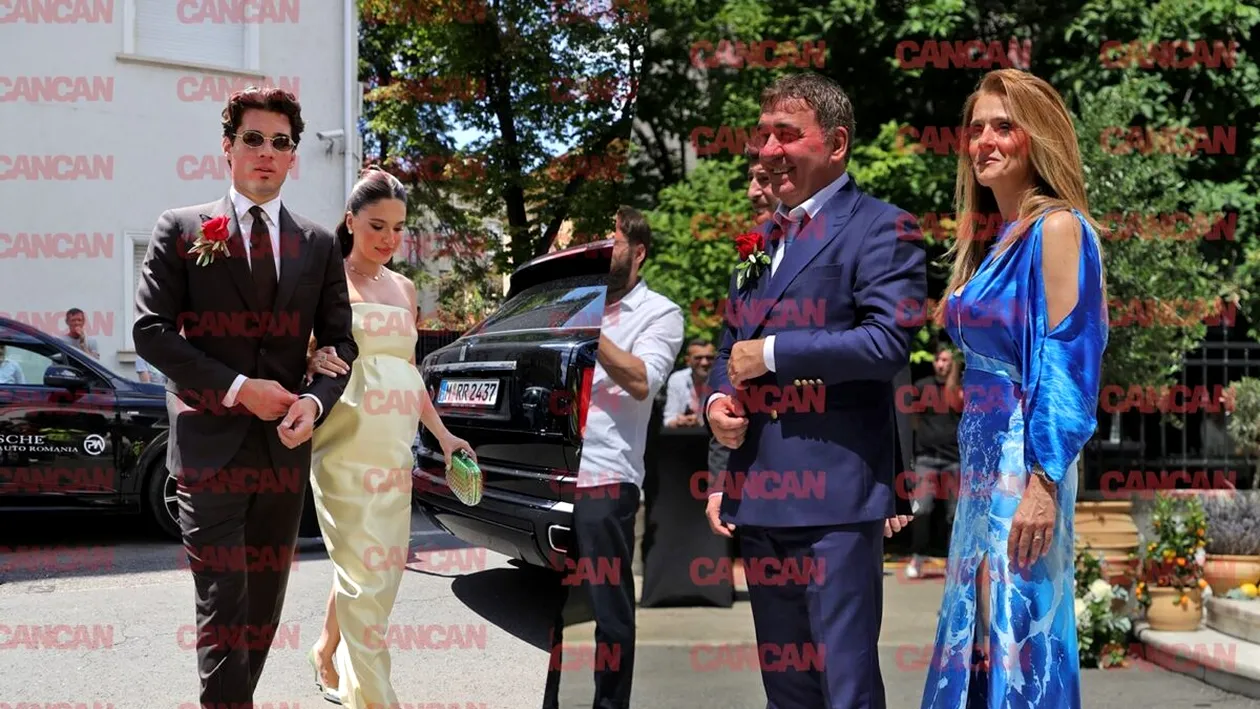 Gică Hagi şi Ianis, de mână cu soţiile, au atras toate privirile. Tablou de familie complet la nunta Kirei!