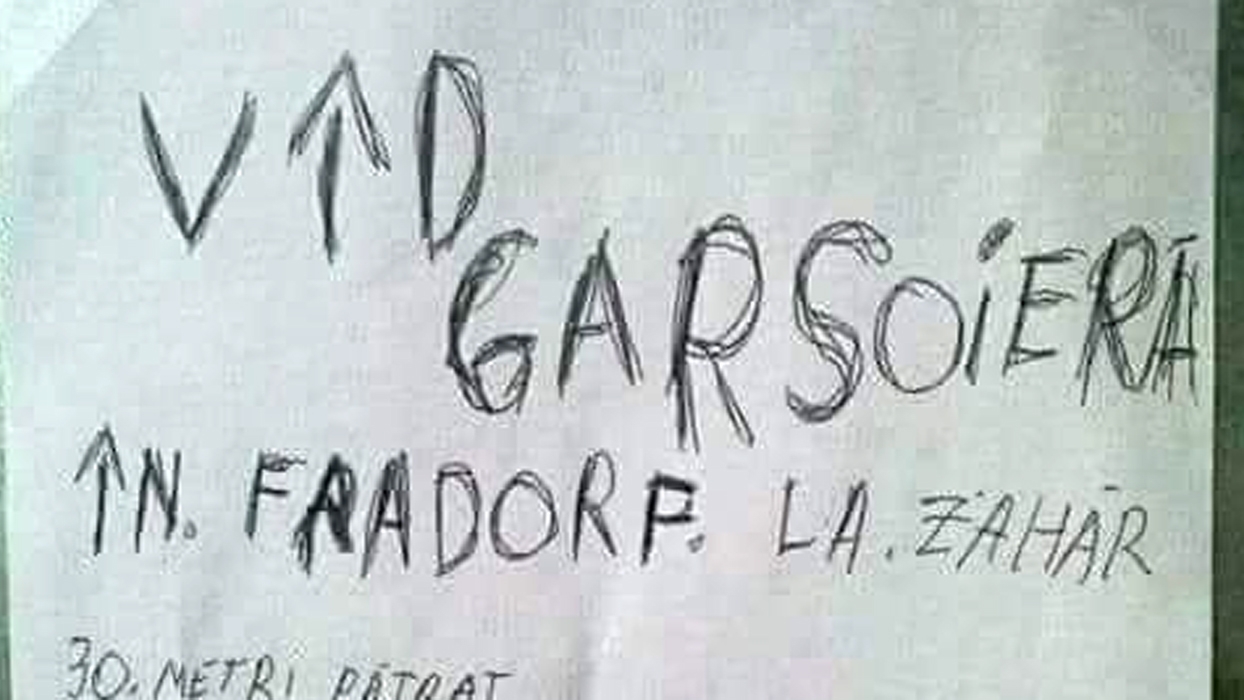 Nu e o glumă! Anunțul imobiliar al unui clujean a devenit viral: "Vîd garsoiera, cofort 1"