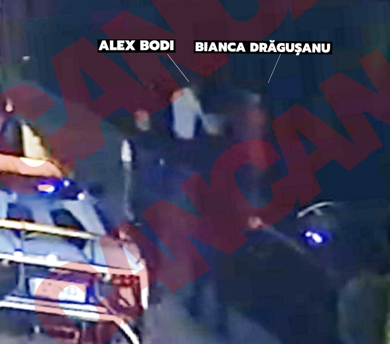Momente violente între Bianca Drăgușanu și Alex Bodi în parcarea unul renumit local din Herăstră