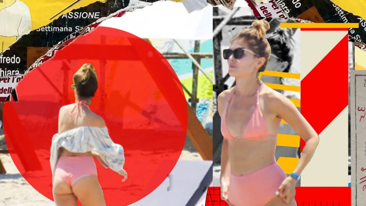 Cum a apărut pe plajă “fosta” lui Smiley. S-a aplecat mai mult, iar atunci s-a văzut...