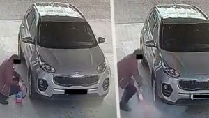 Imaginile surprinse în această benzinărie au devenit virale! Cum a încercat un șofer să își umfle roata cu stingătorul de incendiu 