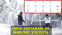 Ninge 2 săptămâni fără oprire în România. Meteorologii Accuweather anunță pe ce dată vin ninsorile