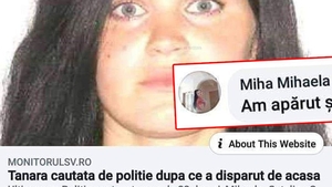 "Am apărut..." Ce comentariu a postat Mihaela pe Facebook, după ce a fugit de acasă și a aflat că e căutată de Poliție
