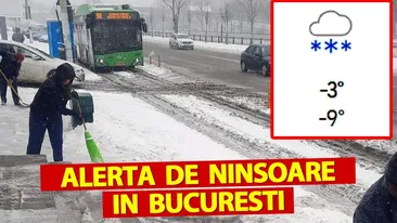 Meteorologii Accuweather au emis alertă de ninsori în București. La ce oră se întoarce iarna
