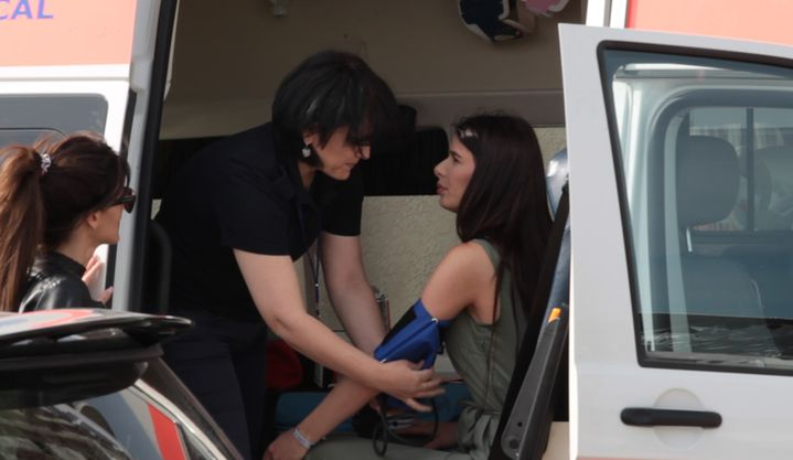 Ioana Filimon a fost luată de ambulanță direct din club