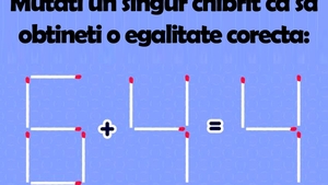 Testul de inteligență devenit viral | Mutați un singur băț de chibrit pentru a obține o egalitate corectă din 6+4=4