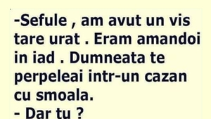 BANCUL ZILEI | "Șefule, am avut un vis tare urât!"