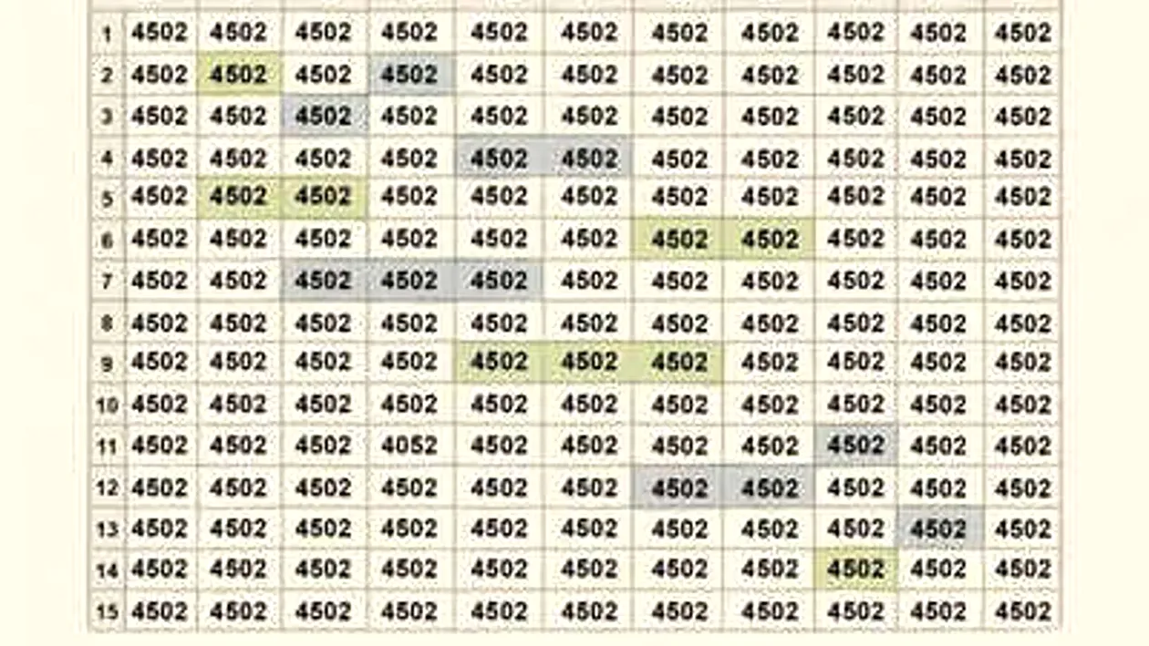 TEST IQ | Descoperă numărul 4052 în 8 secunde! Doar cei cu gândire peste medie reușesc