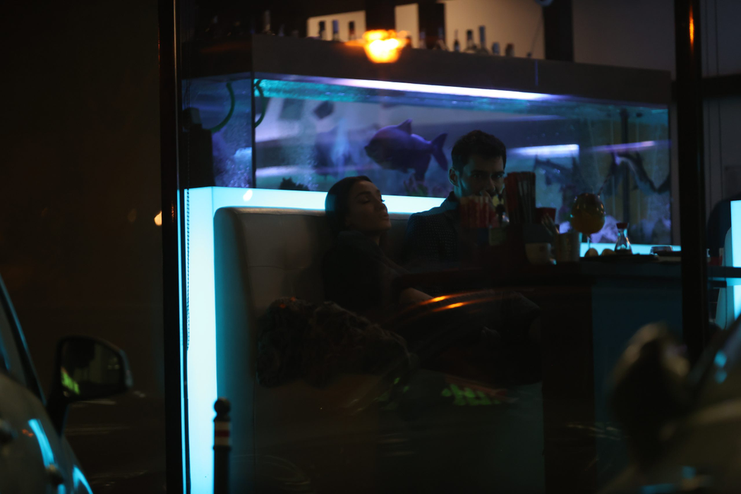 Viviana Sposub și George Burcea, tandri în restaurant