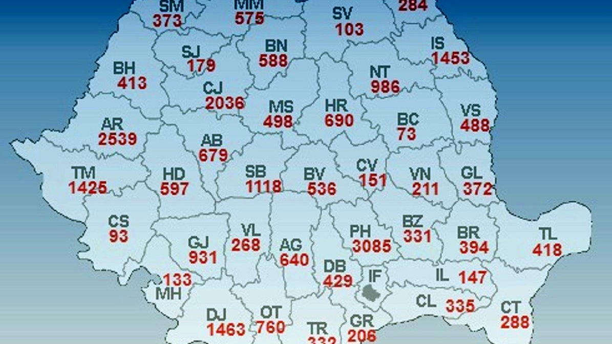 HARTĂ. Aproape 32.000 de locuri de muncă disponibile în România, în 28 septembrie 2018. Repartiția pe județe