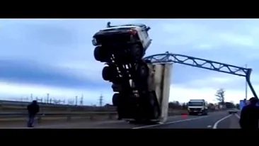 VIDEO Vezi cum sa ridici un camion in picioare cu o simpla frana