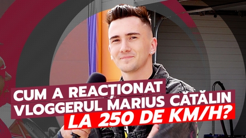 Viteză la limită! Cum a reacționat vloggerul Marius Cătălin la 250 km/h cu Porsche 911 GT3 Cup