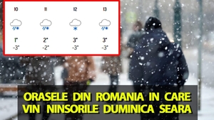 Ninge în România începând de duminică seară! Meteorologii Accuweather anunță orașele în care vin ninsorile