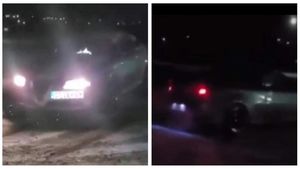 La un pas de tragedie! Un constănțean a încercat să-și cucerească iubita arătându-i că poate face drifturi, pe zăpadă