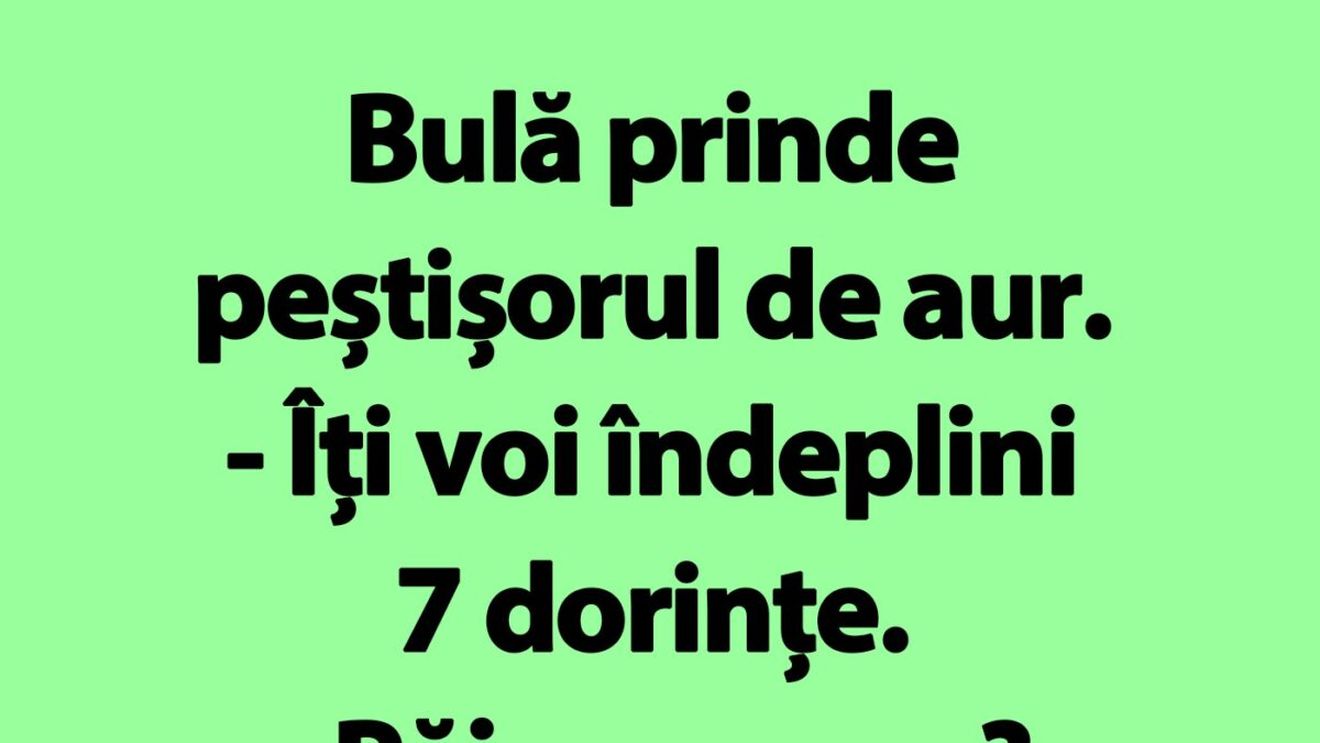 BANC | Peștișorul de aur al lui Bulă