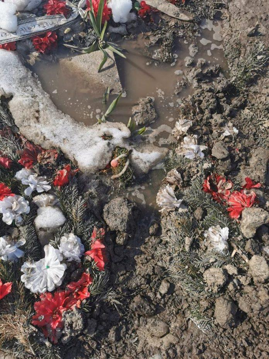Imagini greu de privit! Mormântul unei fetiţe din Făgăraş, vandalizat în timpul unei petreceri în cimitir. FOTO