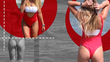 O ”arde” Baywatch! Roxana Nemeș, la malul mării, atrage ”rechinii”... Și-a pipăit poponețul, a făcut o piruetă și…