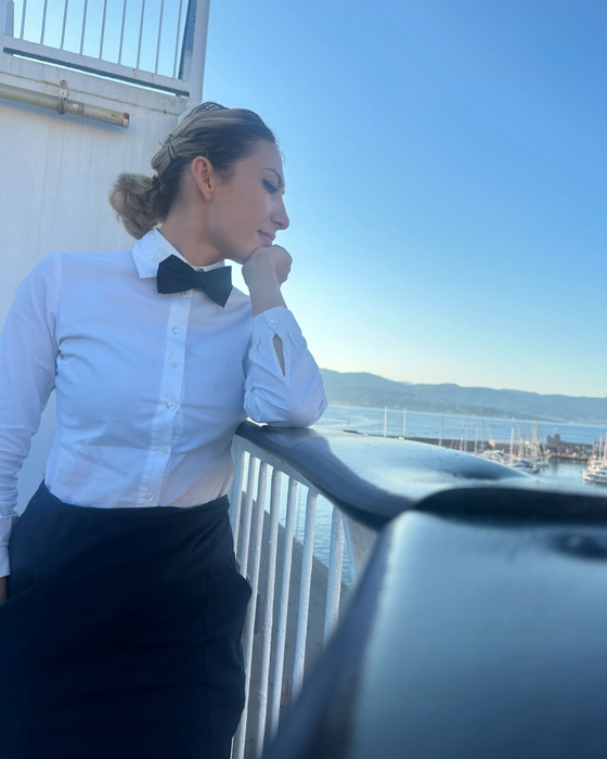 Sonia și soțul ei lucrează pe o navă de croazieră/ Sursa foto: Instagram