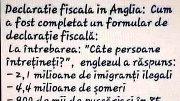 Bancul de weekend | Cum completează englezii declarațiile fiscale