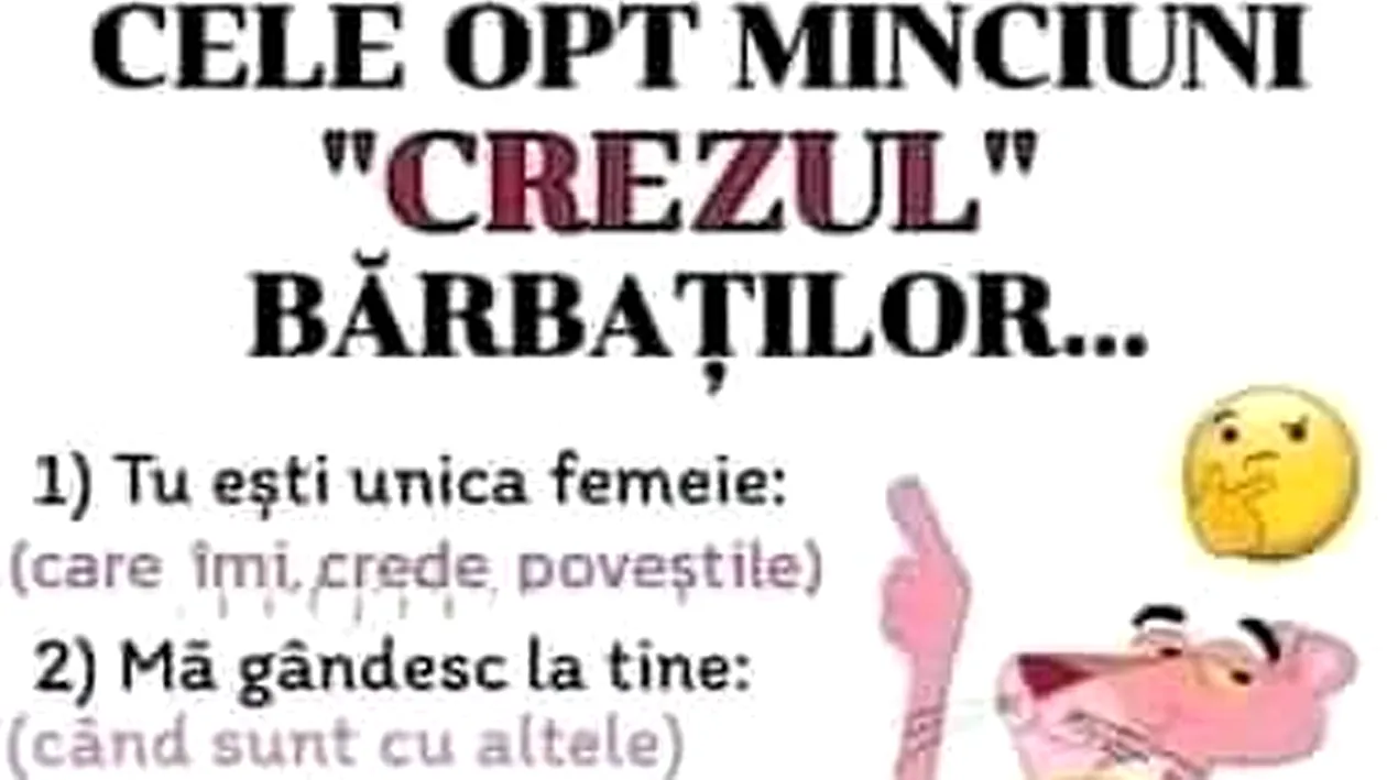 BANCUL ZILEI | Cele 8 minciuni din Crezul bărbaților