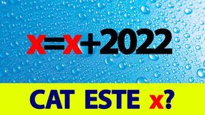Test IQ exclusiv pentru matematicieni | Rezolvați ecuația: x=x+2022