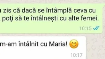 BANC | ”Ți-am zis că dacă se întâmplă ceva cu mine, poți să te întâlnești cu alte femei”- ”Păi, de aia m-am întâlnit cu Maria”