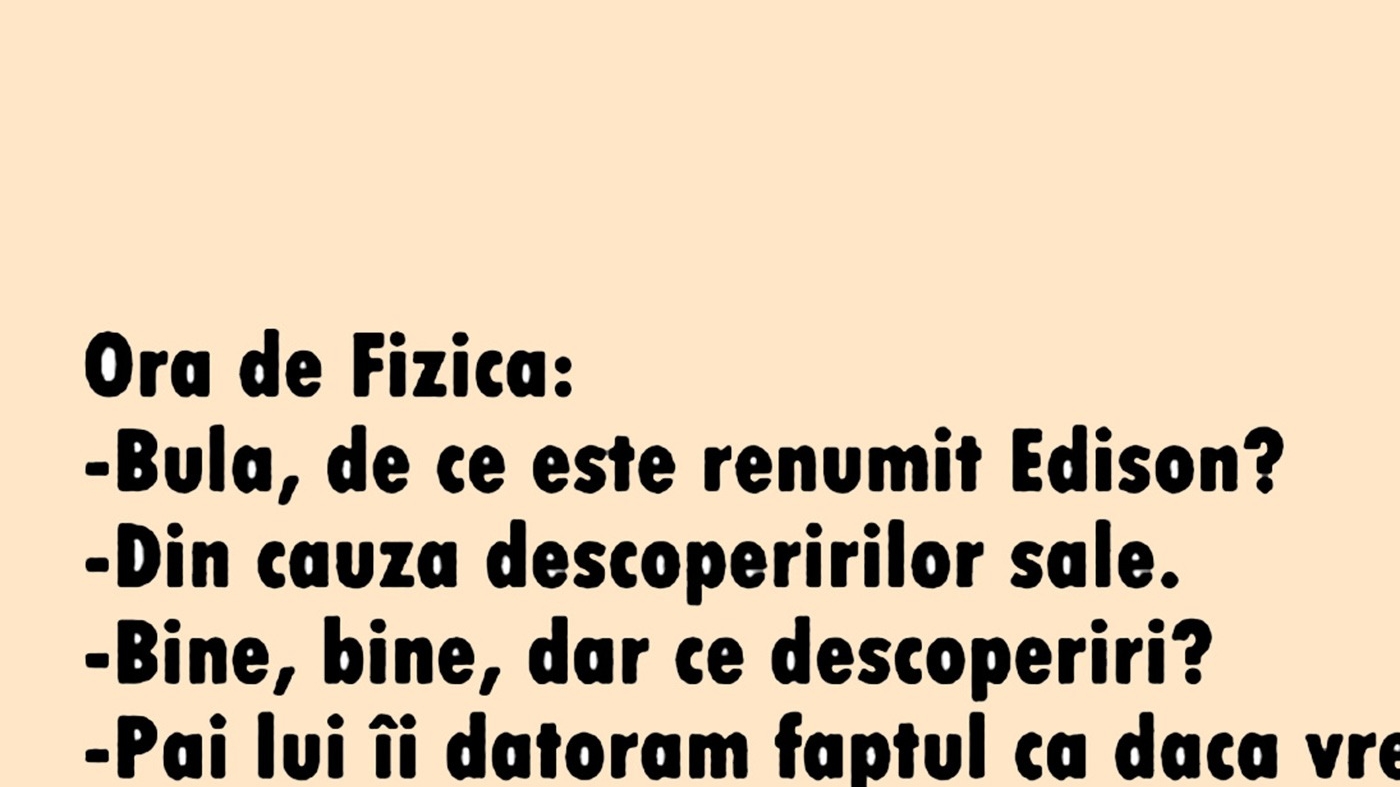 BANC | Bulă și Edison