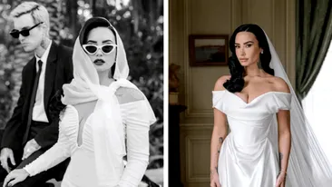 Demi Lovato și Jutes s-au căsătorit! Primele imagini cu artista în rochie de mireasă