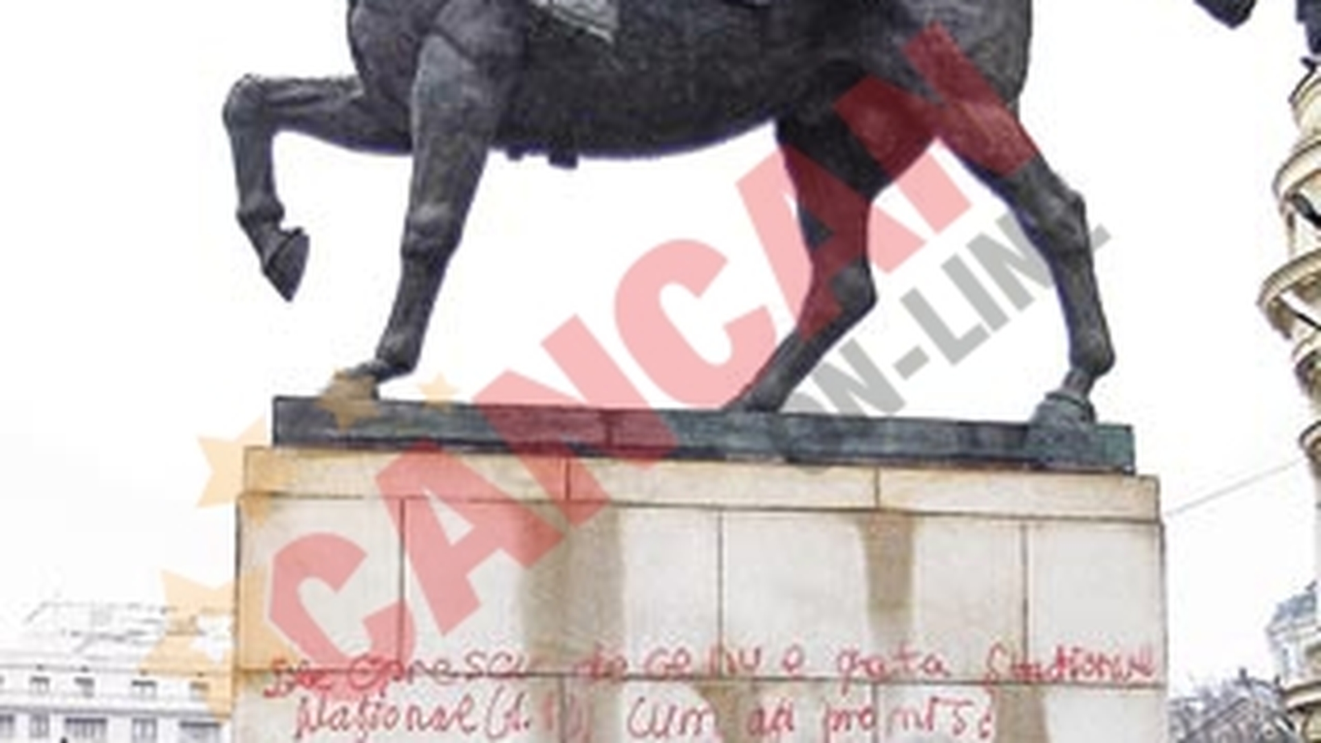 Statuia lui Carol I, "dezvelita" a doua oara