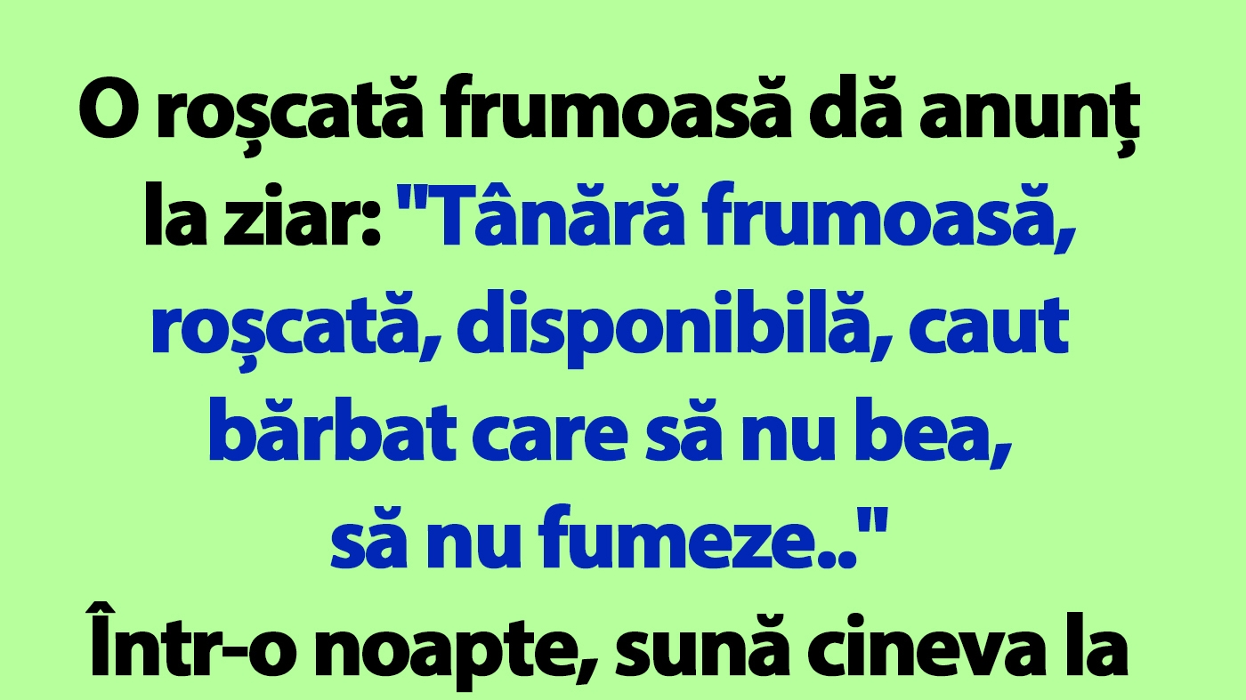 BANC | Bulă, roșcata și anunțul din ziar