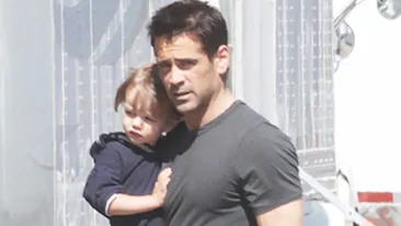 Colin Farrell si-a pupacit baietelul la filmari Manca-l-ar tata de copil frumos!